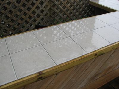 Ceramic Tile Outdoor Kitchen Countertop