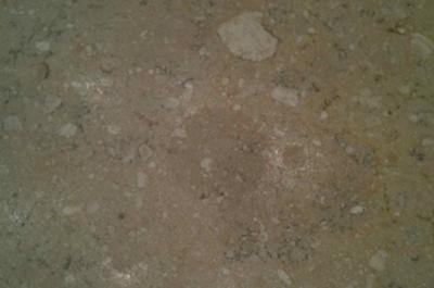 travertine stain and/or etch mark