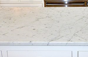 Honed Carrara Marble Kitchen Countertops