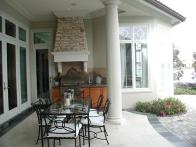 Exhaust Fan over Outdoor Kitchen Grill