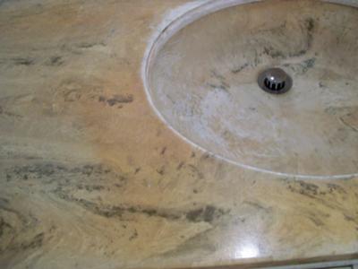 Cultured marble vanity restoration