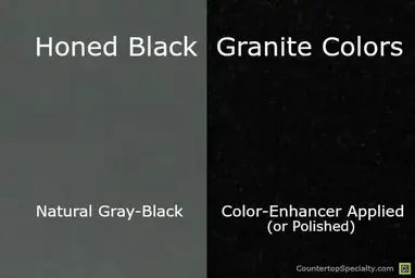 Honed Absolute Black Granite Countetops For Kitchen