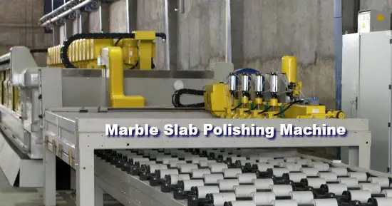 Industrial marble slab polishing machine