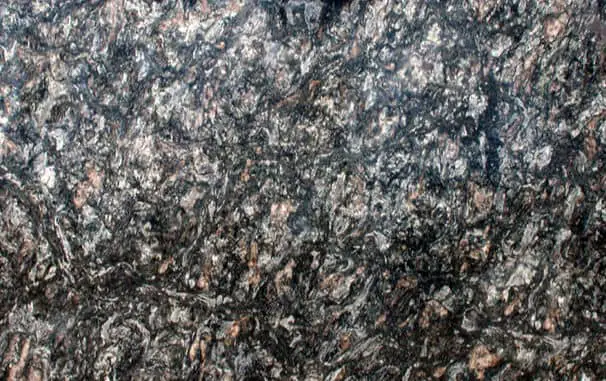 Metallicus granite slab sample showing the blue gray color and mottled pattern