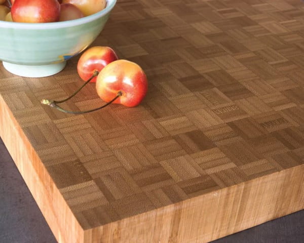 bamboo countertops end grain parquet butcher block style