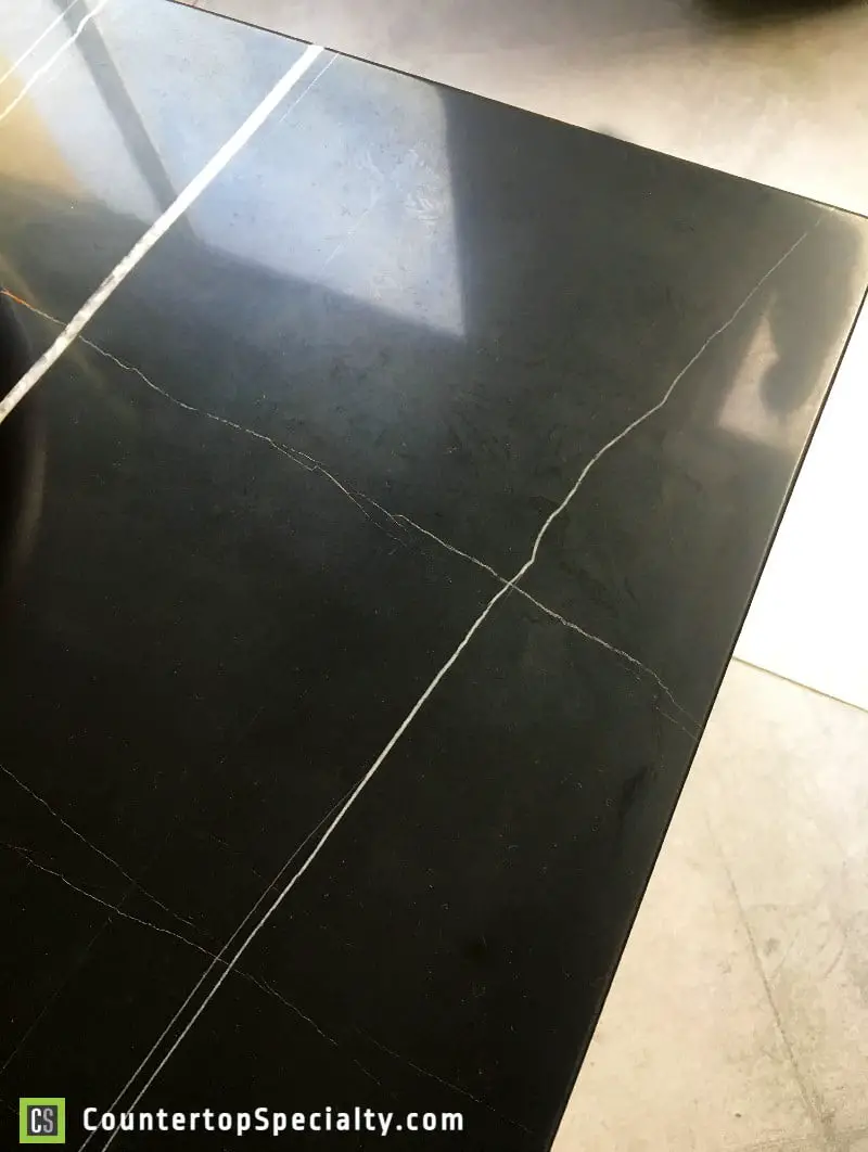 dull black marble countertop needs polishing