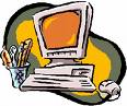 online business cartoon computer