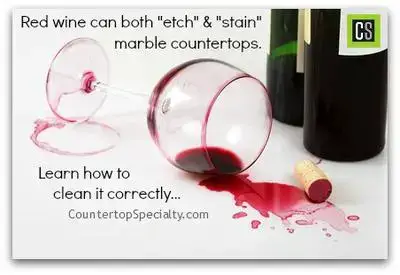 Cleaning Marble Countertop Red Wine Stain