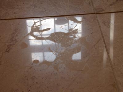 marble floor etching