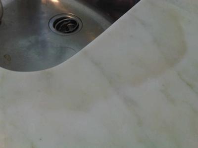 Marble Stain Around Kitchen Sink