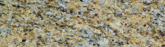 Santa Cecilia granite color sample displays both a structured pattern with subtle movement.