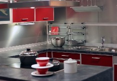 stainless steel backsplash picture