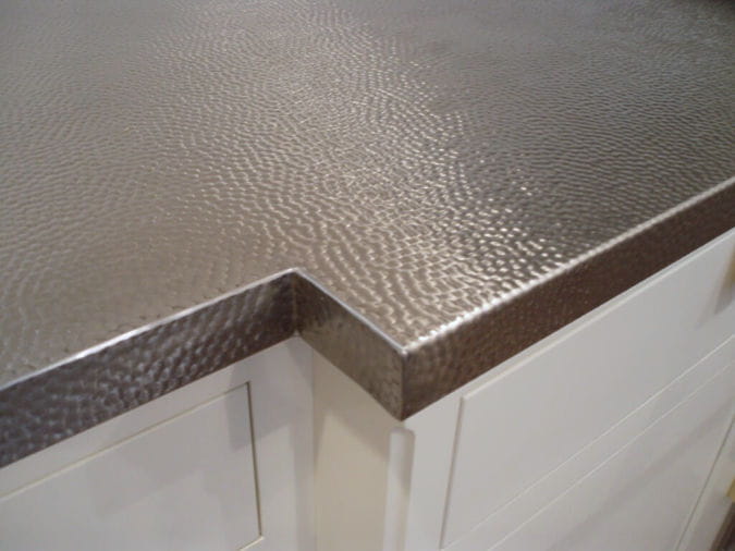 stainless steel countertops hammered finish