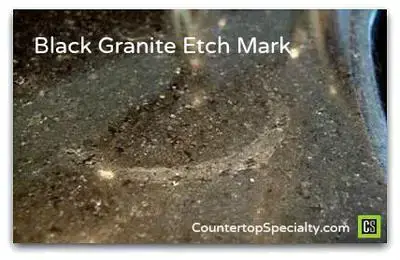 Stains On Black Galaxy Granite