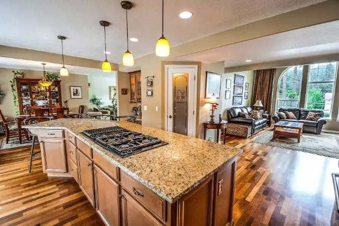 wood flooring design mixed colors kitchen